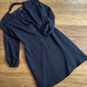 Banana Republic Black Tie Neck Dress